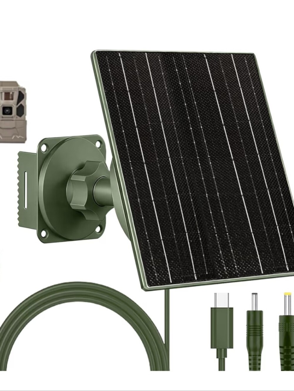 Universal Solar Panel Charger for Trail Cameras - Green